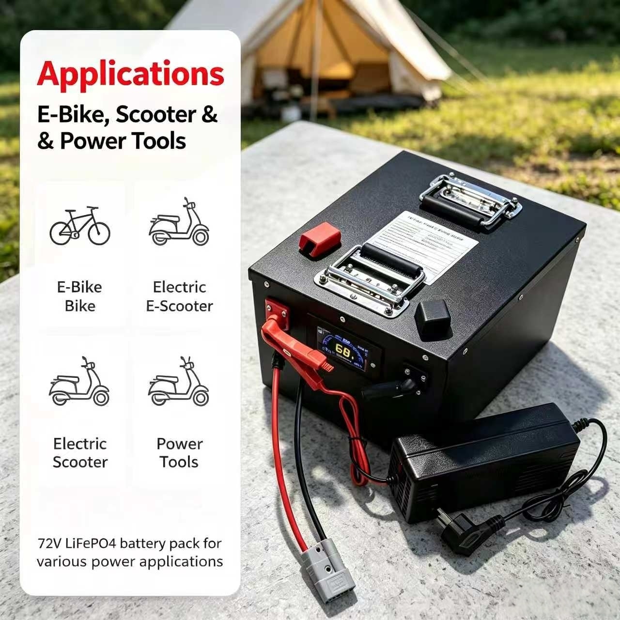 72V 50Ah 50A 60Ah 60 Ah 60A ak - 72V 60Ah Lifepo4 Battery Pack incelemesi ve fiyatı